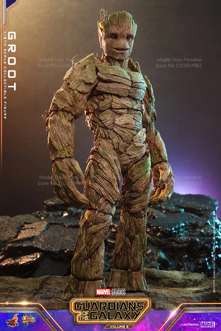 HotToys HT MMS706 1/6 ألعاب قابلة للجمع Groot Guardians of the Galaxy Vol.3 بطل السوبر 32.5 سنتيمتر عمل نموذج لجسم المشجعين الهدايا