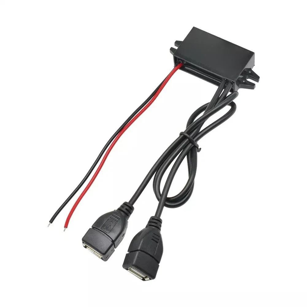 Dual USB Ports Multiple Protection Features 12V to 5V Adapter for Car Power Transducer Ensures Safe and Stable Performance