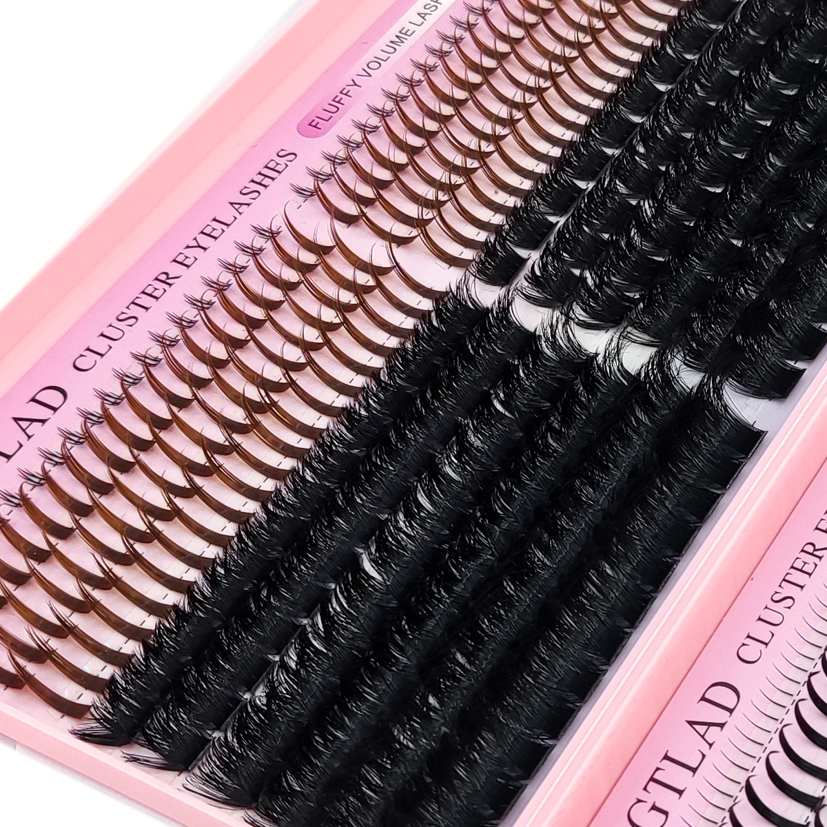 HBZGTLAD 140D/150D/160D/200D eyelash clusters with bottom and pointed eyelashes DIY fairy manga pointed thick artificial mink ey