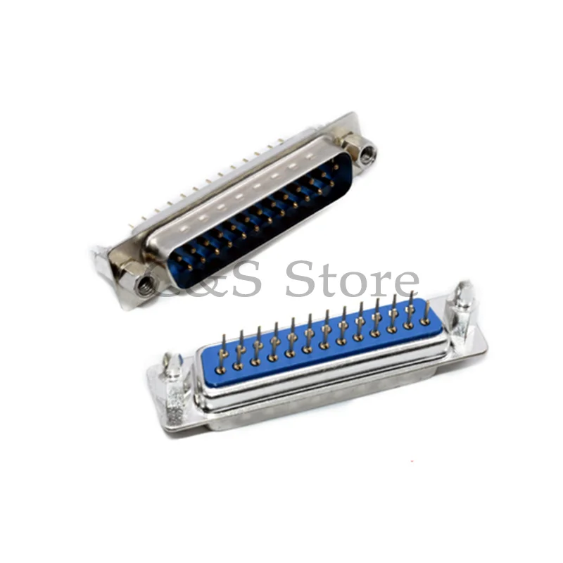 5Pcs DB25 25Pin Straight 180 Degree Male Female Plug D-sub PCB Mounting Connector DP25
