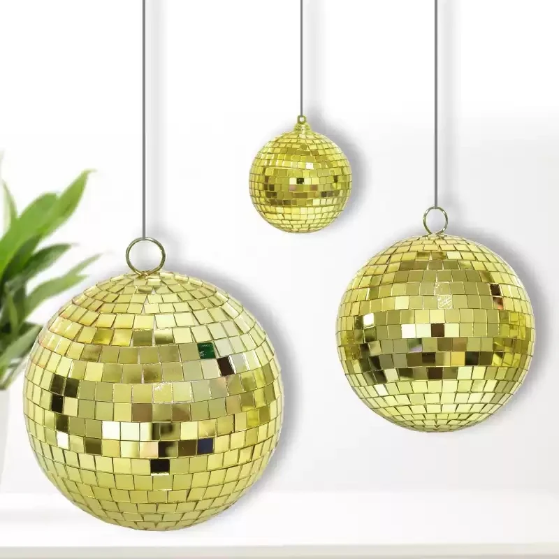 Christmas Decoration Supplies Mirror Ball Pendant Wedding Bar  Light Stage   Gold Silver Red Shopping Mall Window Pendant