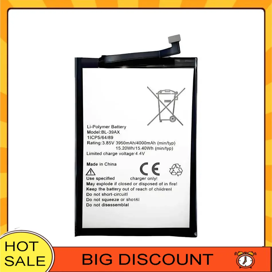 

Reliable Power Mobile Phone Battery BL-39AX 4000Mah For Infinix 4 X557