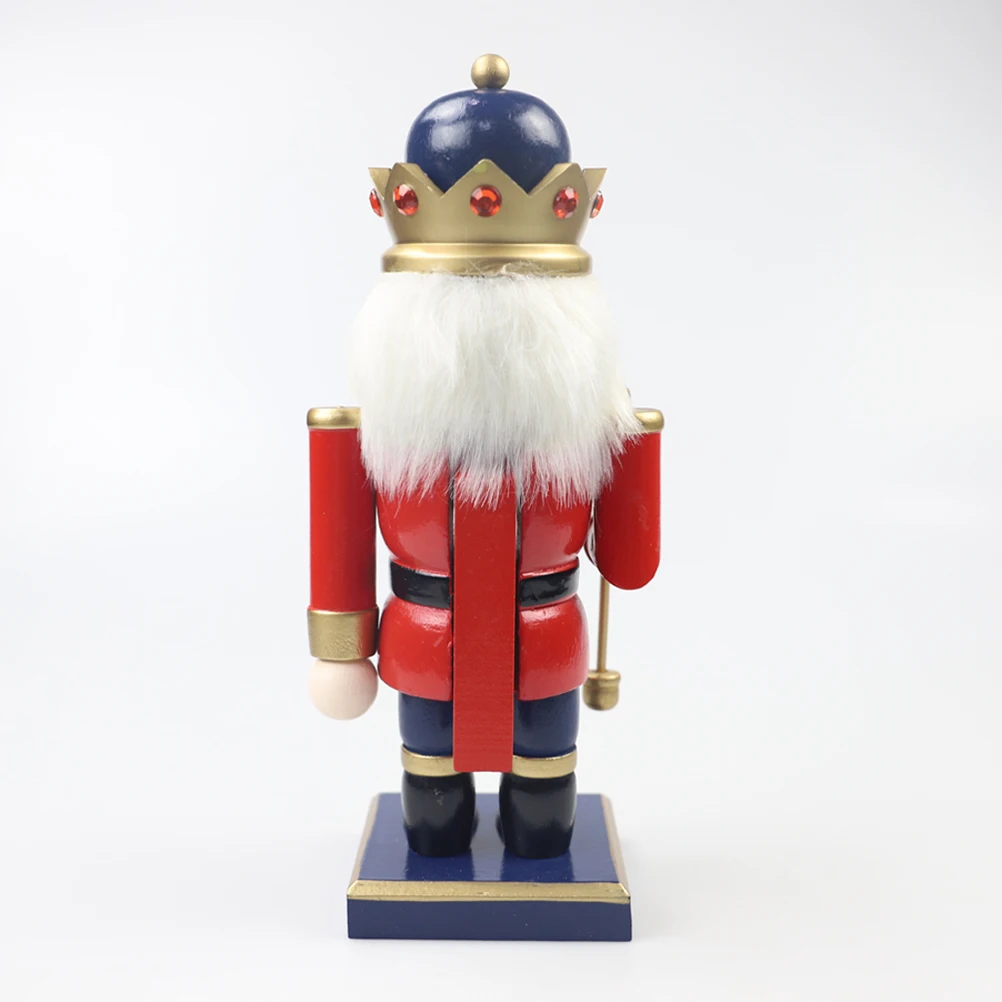 

Cute Wood Nutcracker Christmas Decoration Detailed Craftsmanship Cartoon Design for Living Room Bedroom Car Xmas Gift Idea