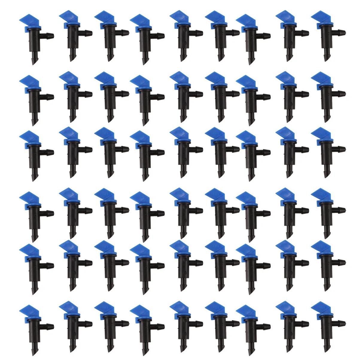 

Promotion!60 Pieces Irrigation Drip Emitter Garden Flag Irrigation Dripper, Trees and Shrubs (Blue Black,2GPH)