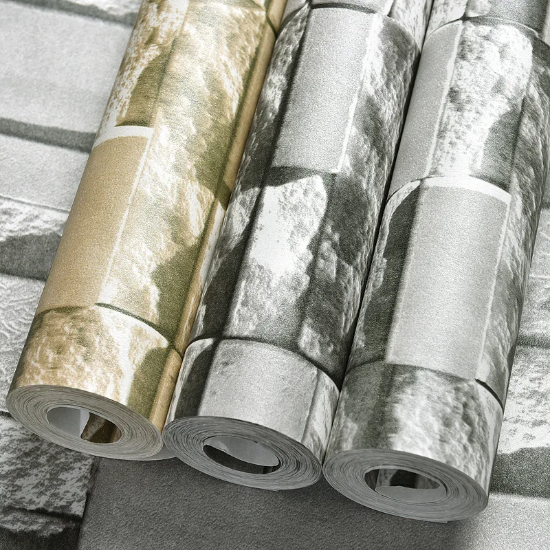 Нетканые обои в стиле ретро с изображением кирпича, искусственный шифер, текстурированные обои с изображением кирпича для гостиной, фоновые обои, декоративные обои