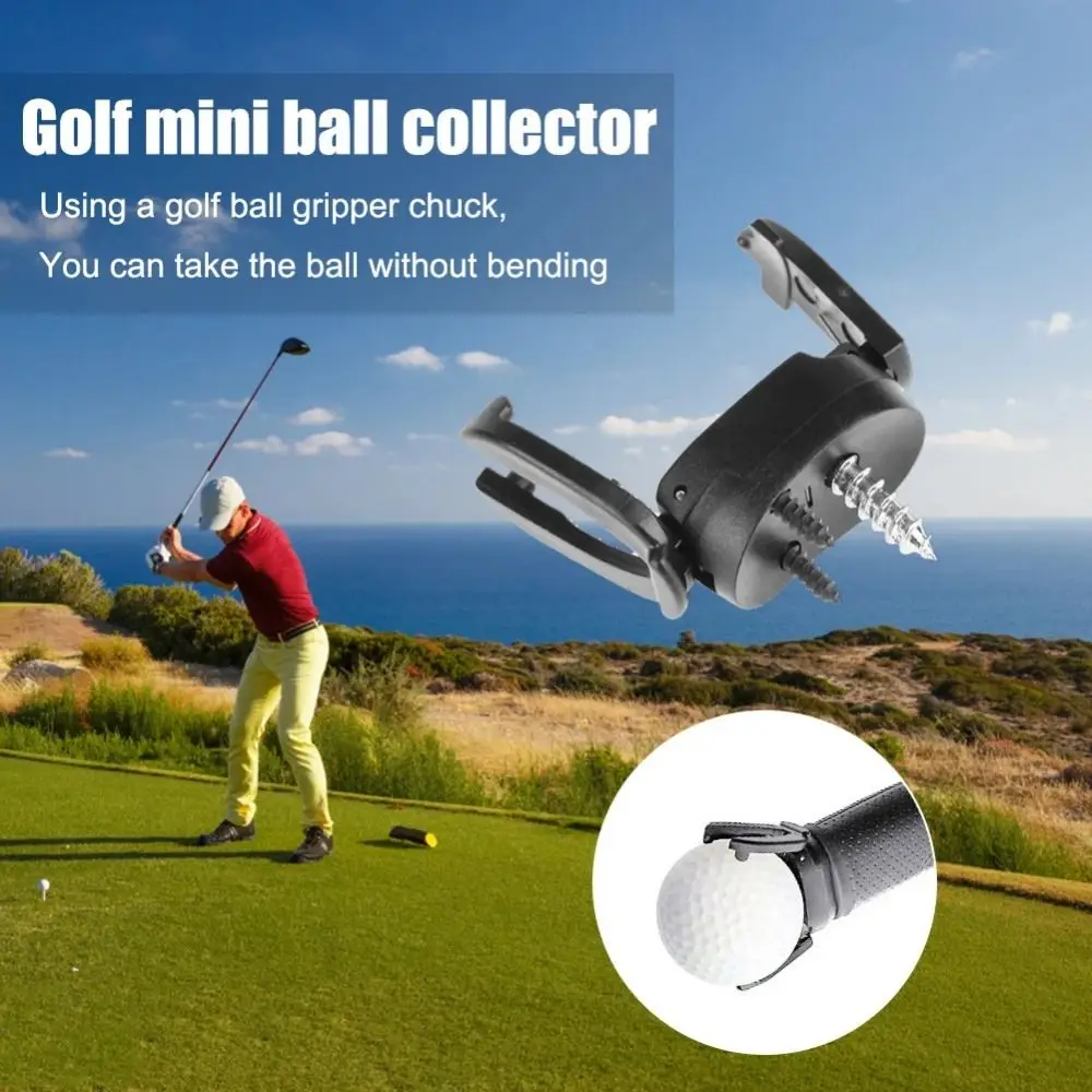 

New Mini Golf Ball PickUp Plastic Black Golf Ball Picker Golf Training Aids Outdoor
