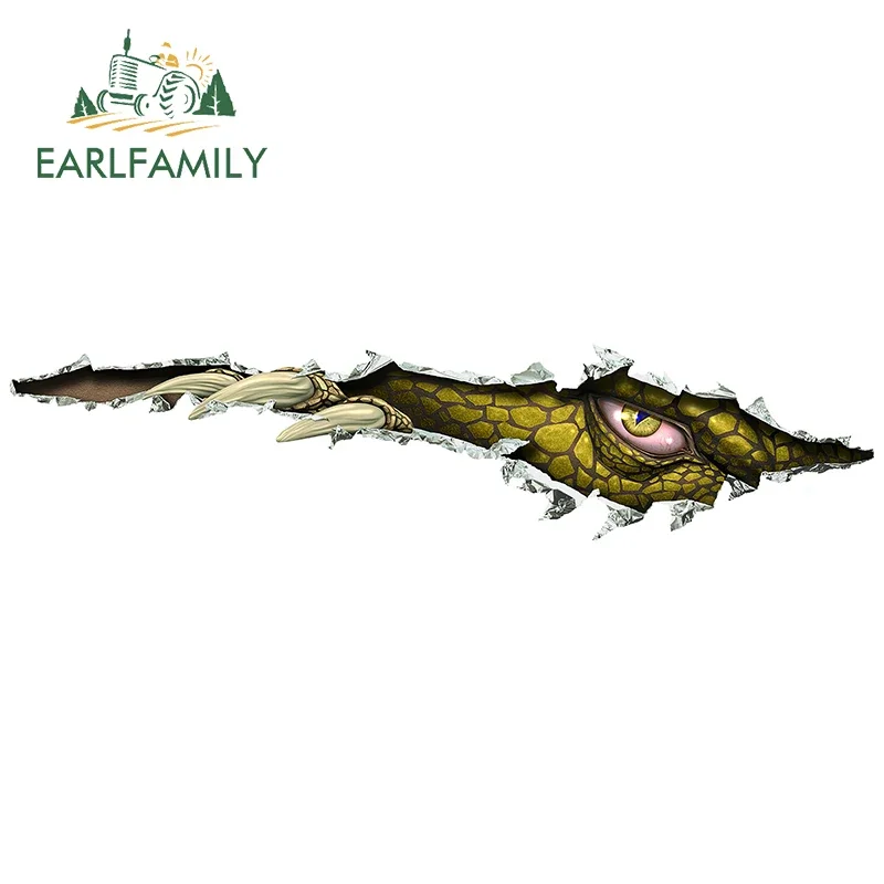 EARLFAMILY 13cm x 3cm For Torn Animal Car Stickers Laptop Decal Waterproof Windows Personality Motorcycle Trunk Scratch-Proof