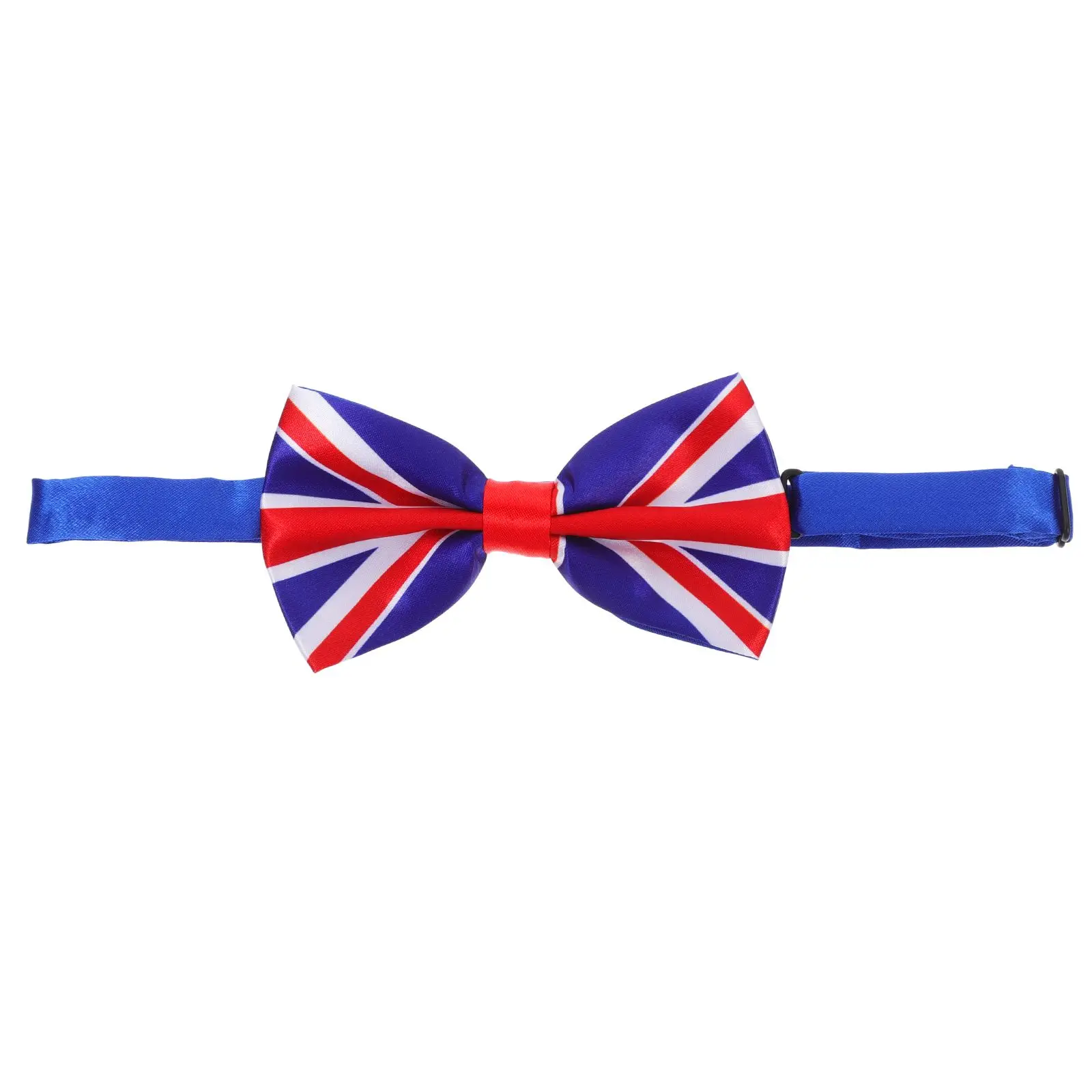 UK Flag Tie Pre-tied Patriotic Bowknot Bowknot Men Women Neckwear Polyester Cravat Formal Party Wedding Graduation
