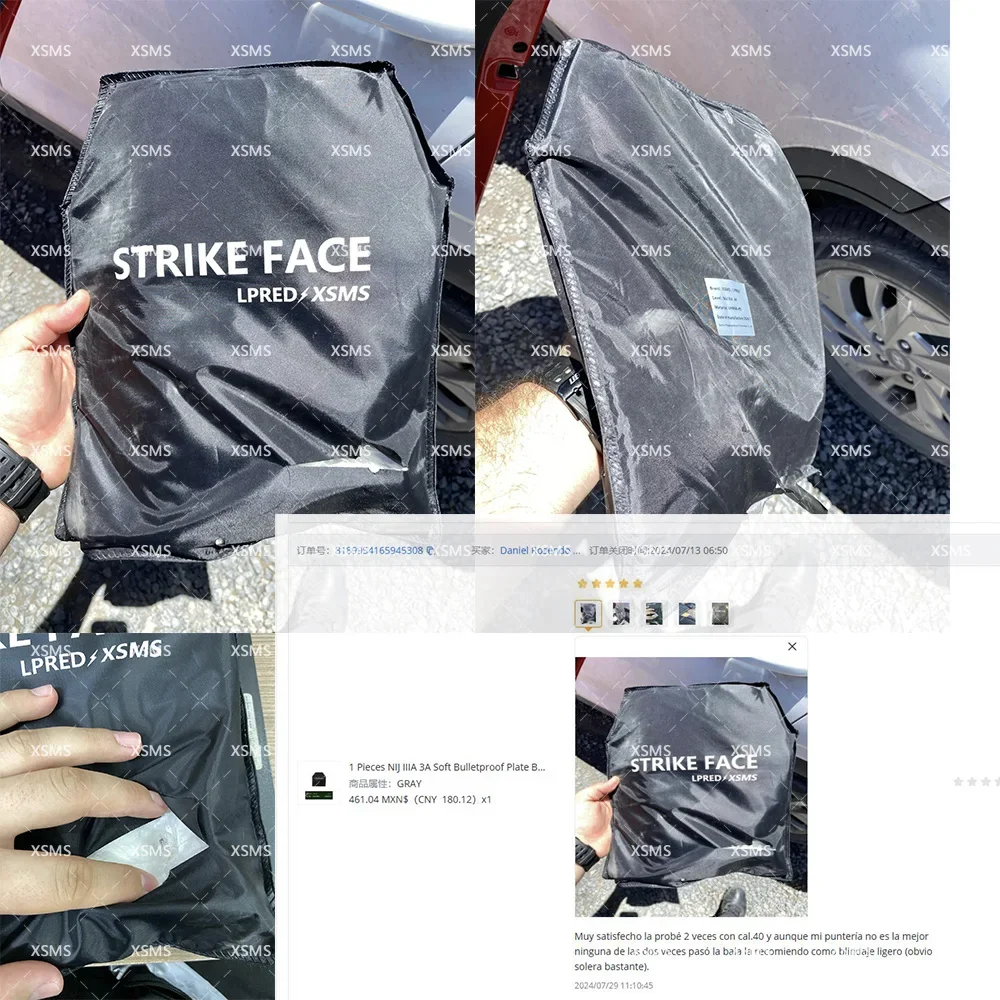 1PCS 2PCS 6'' x 6'' Soft Side Insert NIJ Level 3A Bulletproof Panel Ballistic Plate with Lightweight