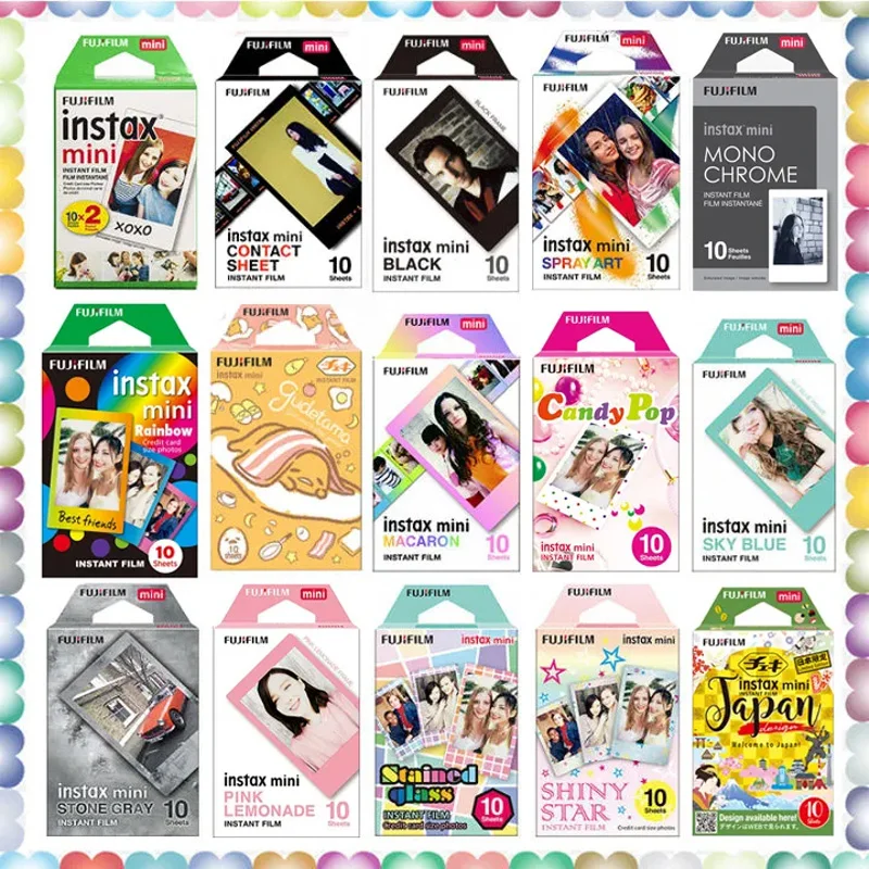 New Fujifilm Instax Mini Film Instax Mini 12 Spray Art Design Film For Fuji Mini 11 8 9 7s 25 26 70 90 Instant Camera SP-1 SP-2