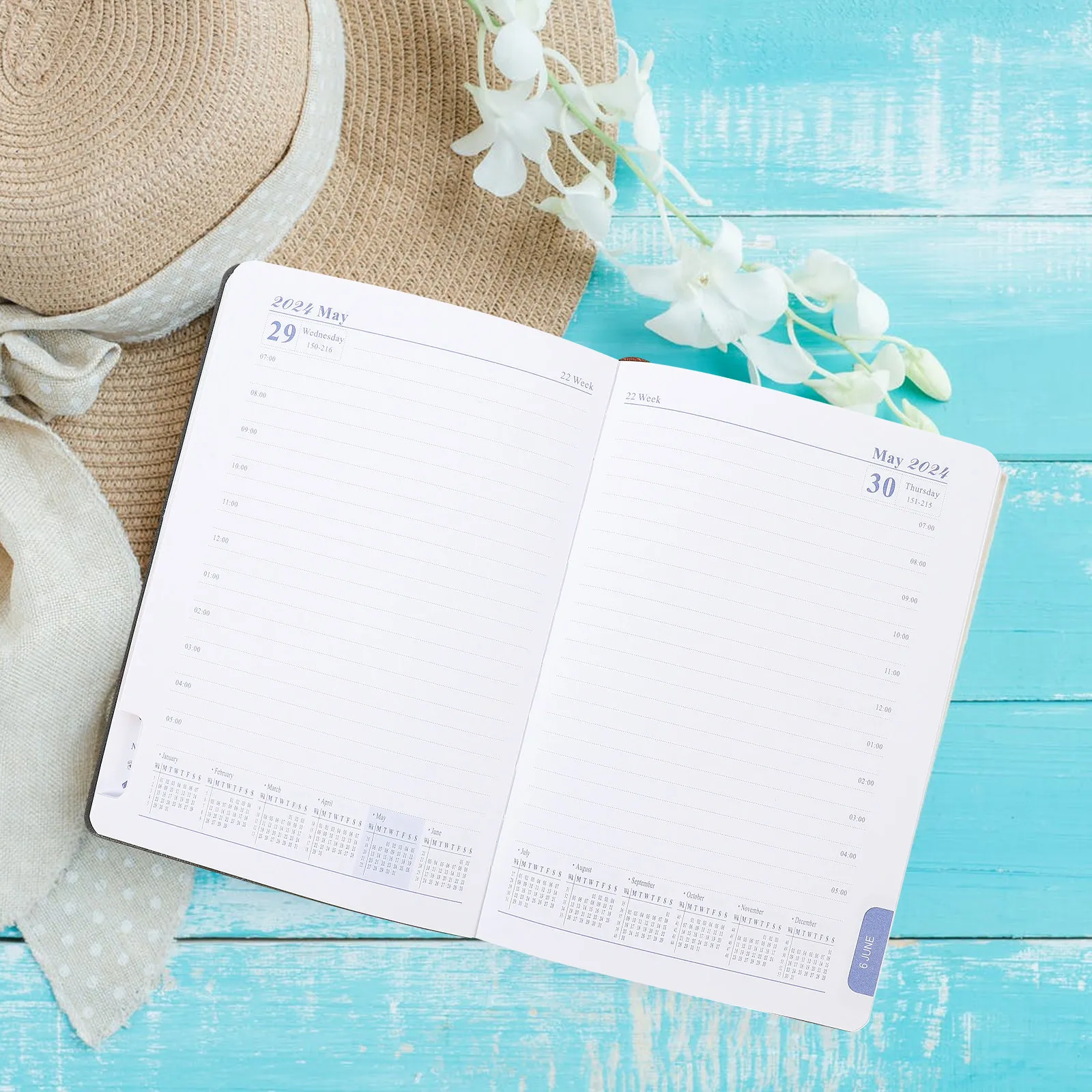 2024 Planner Notebook Daily Schedule Time Management Students Planner Notepad Weekly Monthly Agenda for Office School Use