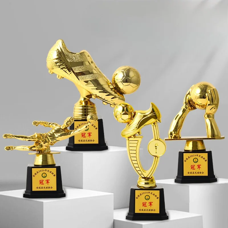 

Sports Football Games Various Golden Football trophies Top Goalscorer Goalkeepers Trophies Golden Boot Fans collectibles