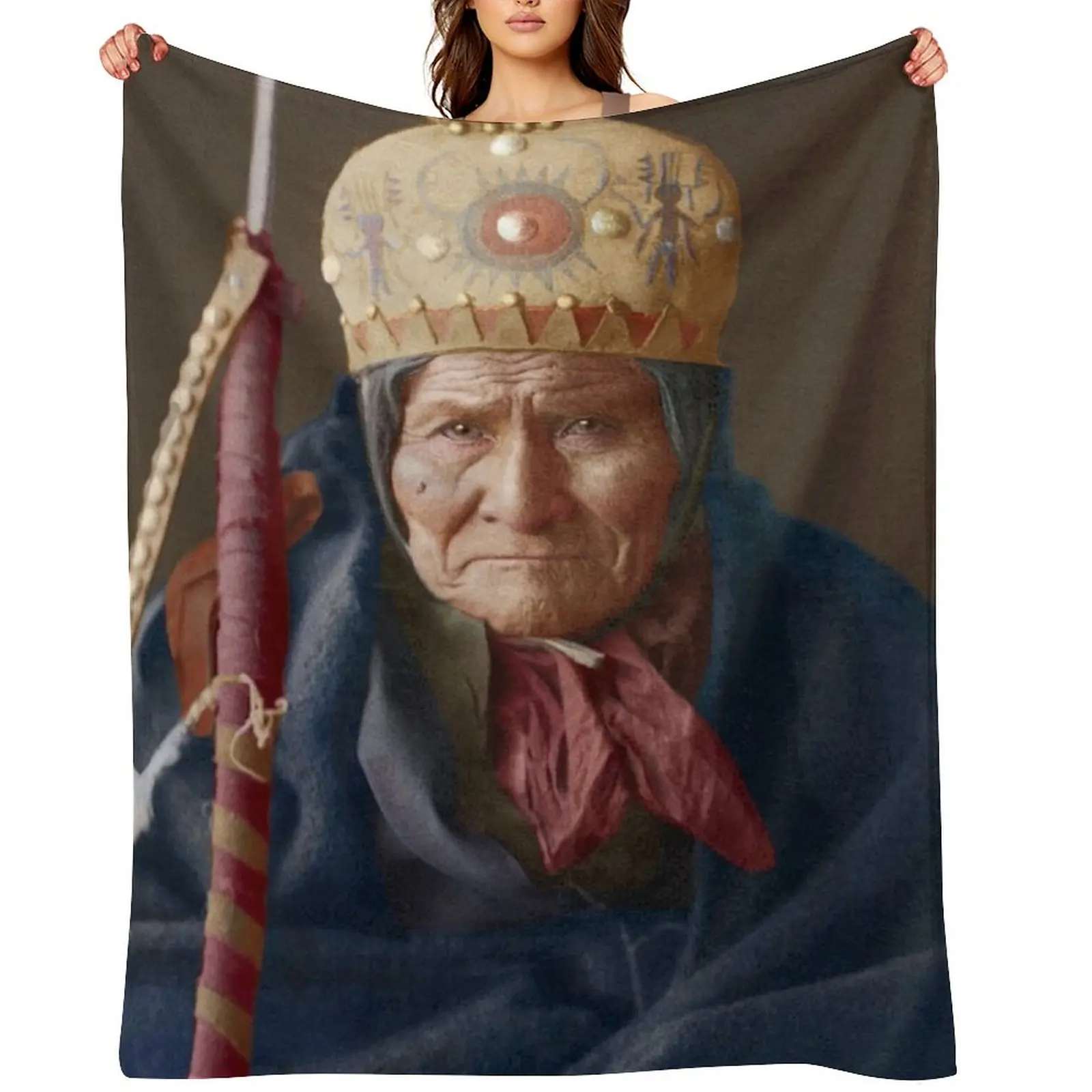 

Geronimo Throw Blanket Vintage cosplay anime Furry funny gift Blankets