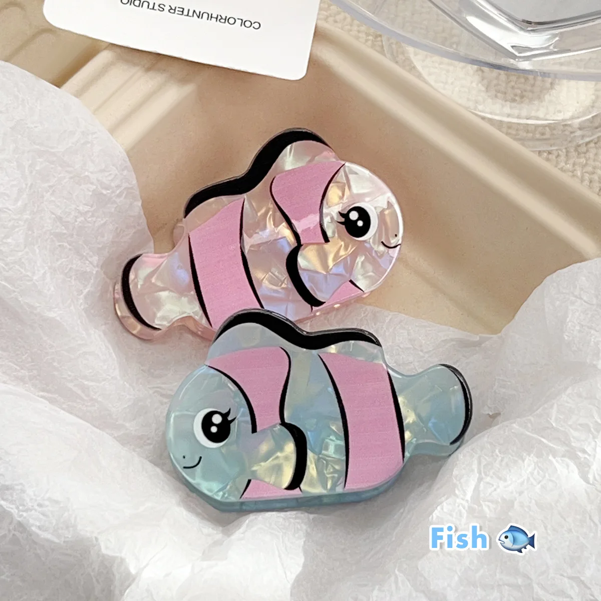 

New Funny Colorful Catoon Fish Hair Clip Claws For Girls Cute Ocean Series Hairpins Women Medium Hair Clip Crab Hair Accessoires