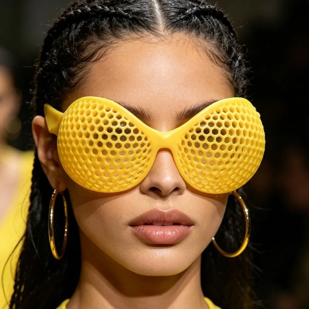 PVC Hollow Insect Compound Eye Glasses Full EyesCoverage Entire Framework Multi-Hole Design Glasses Lightweight Creative