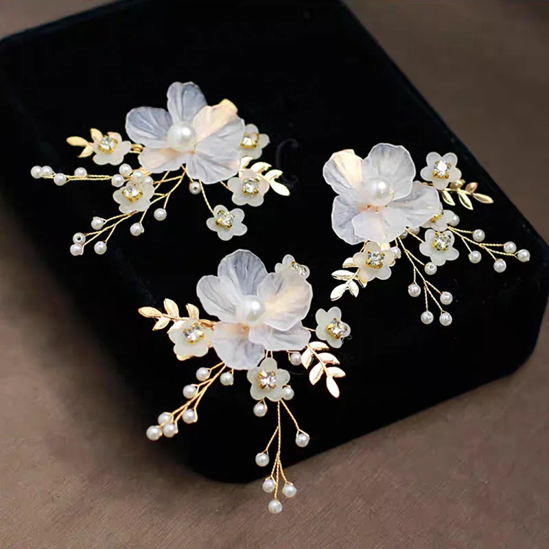 

Боковые заколки для волос для женщин и девочек, заколки для волос с жемчугом и листьями, свадебные украшения для волос невесты, аксессуары, декор, головные уборы 2025