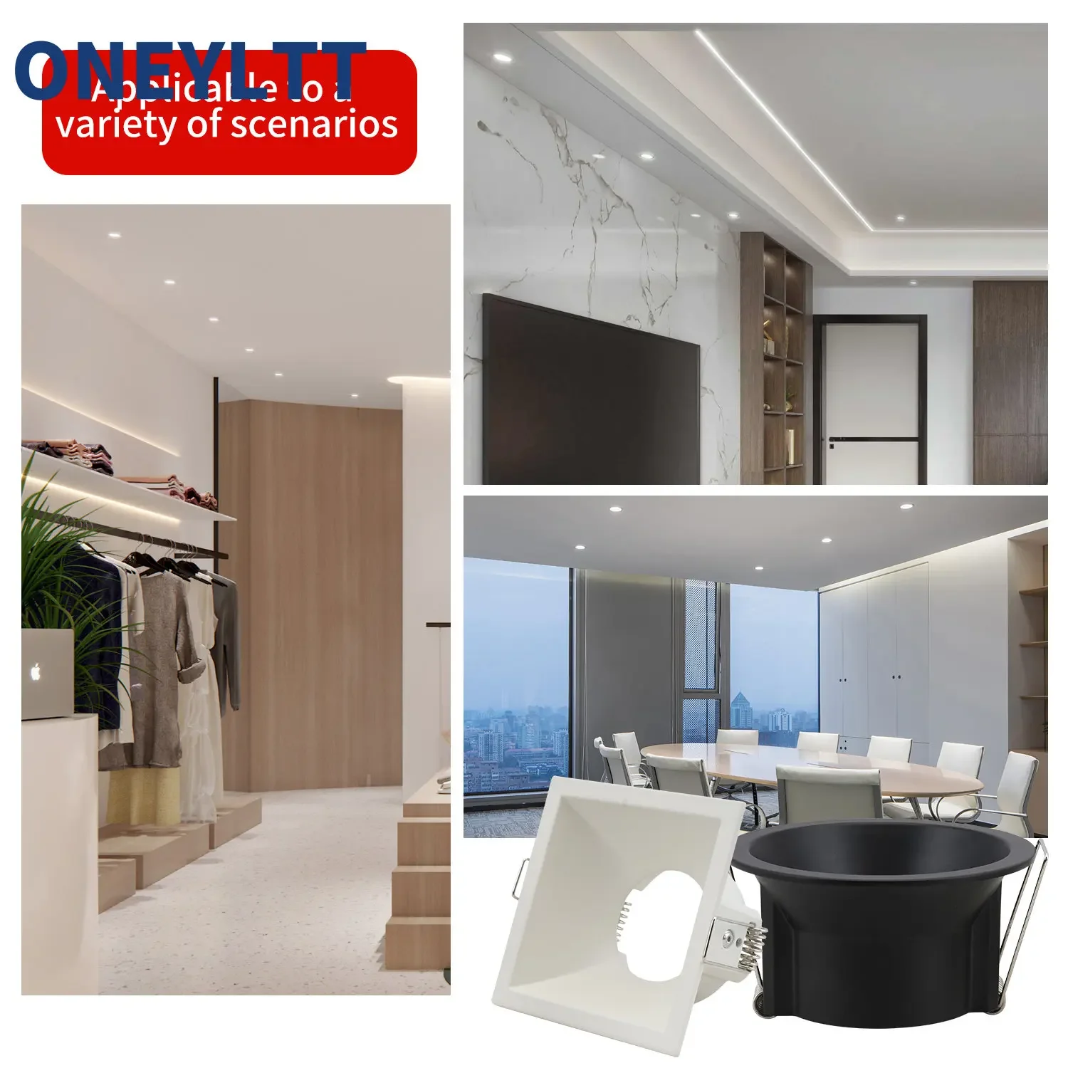 حامل مصباح مجوف للحمام ، إطار مثبت ، تركيبات إضاءة ، تركيب مقبس ، كشاف ضوئى ، كشاف ضوئى ، GU10 ، MR16 #5