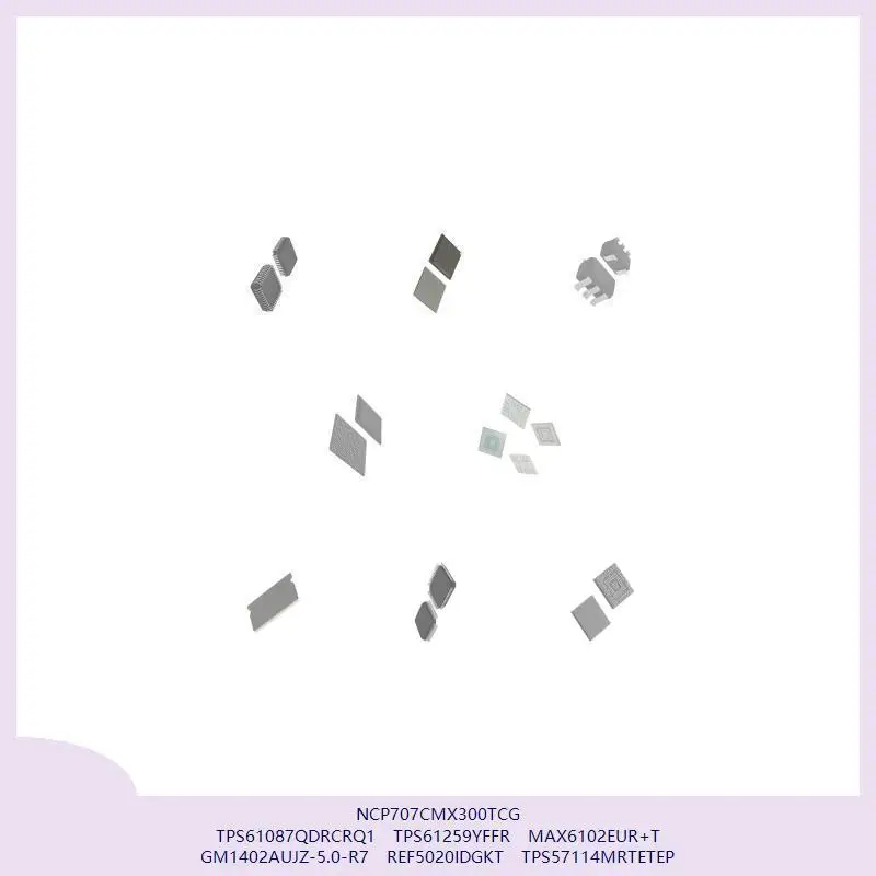 

NCP707CMX300TCG TPS61087QDRCRQ1 TPS61259YFFR MAX6102EUR+T GM1402AUJZ-5.0-R7 REF5020IDGKT TPS57114MRTETEP