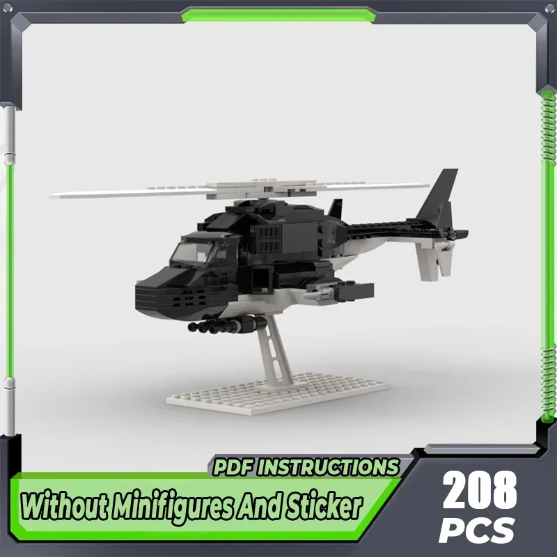 Military Series Moc Building Blocks Special Ops Helicopter Mini Airwolf Model Technology Bricks DIY Airplane Toys For Kids