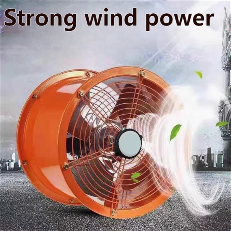 220v High Speed 8/10/12 Inch Axial Flow Fan Powerful Mute Exhaust Fan Industrial Duct Ventilation Circular Exhaust Exhaust Fan