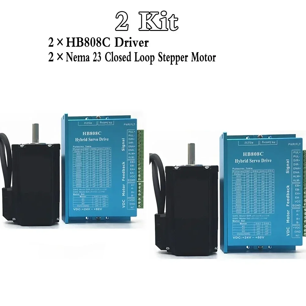1/2/3/4 Kit Nema23 Schrittmotor mit geschlossenem Regelkreis 1.2/2/3 nm Servo antriebswelle 8mm 2-Phasen-Schrittmotor 3m Kabel für CNC-Router
