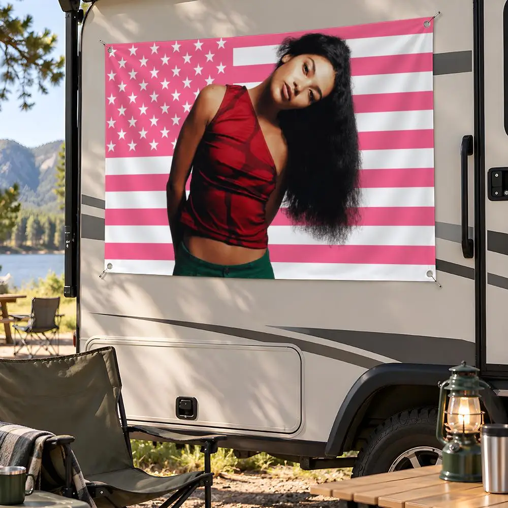 Singer Soul Olivia Dean Flags Fan Flag Banner Wall Hanging Outdoor Yard Camping Dorm Garage Party Home Decor Gift