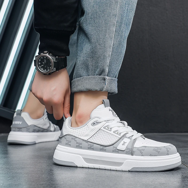 

Best Seller New Casual Sports Skate Shoes Trendy Men's Fashionable White Sneakers Thick Bottomed All-Match Stylish Shoes