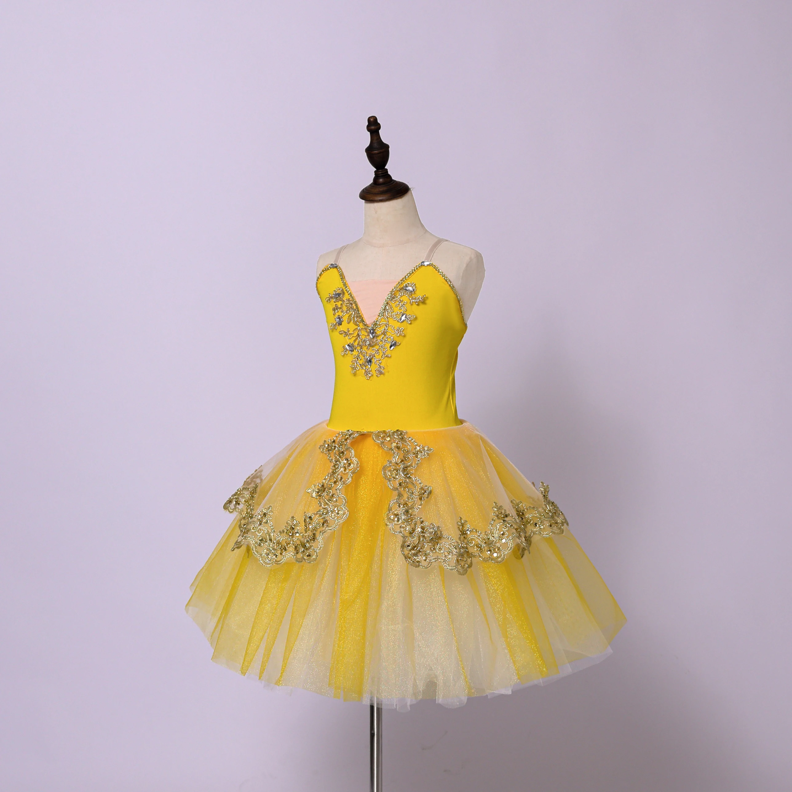 子供競技プロフェッショナルダンスドレスバレエチュチュ白パフォーマンスバレエ服女性のためのパーティードレス