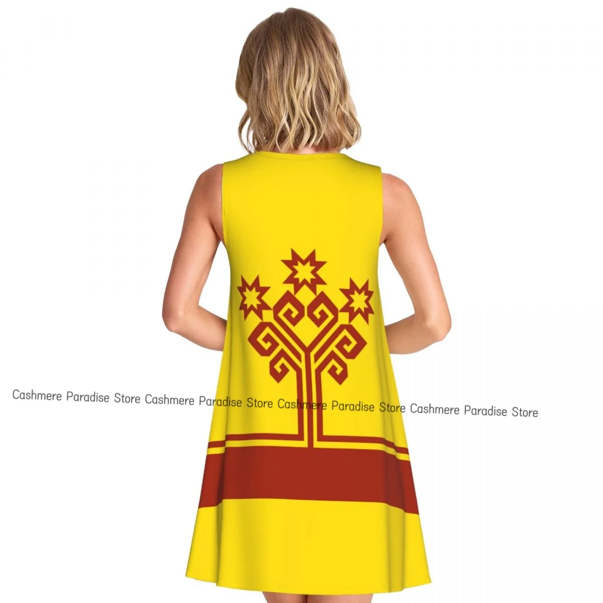 Damen Kleid Chuvashia Flagge Sommer Casual T-Shirt Kleider Strand Cover Up Tank Kleid