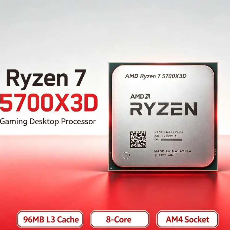 AM4 Socket Desktop Processor Ryzen 7 5700X3D Bulk 8C 16T DDR4 For B550 X570 System Build