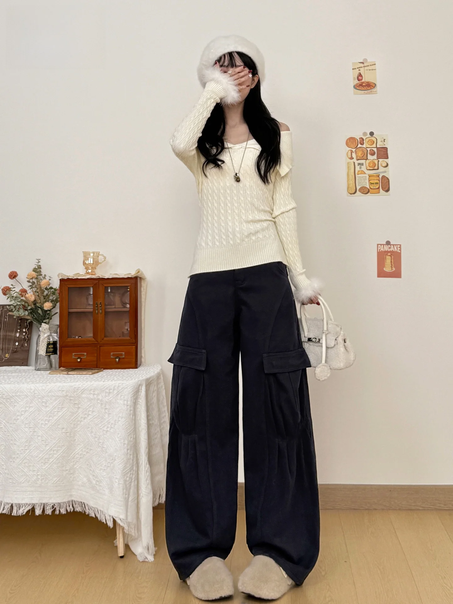 

Loose Straight Leg Blue Jeans Women's Summer New Style Wide Leg Floor-Length Trousers Slimming Drapey Casual High Waist Denim