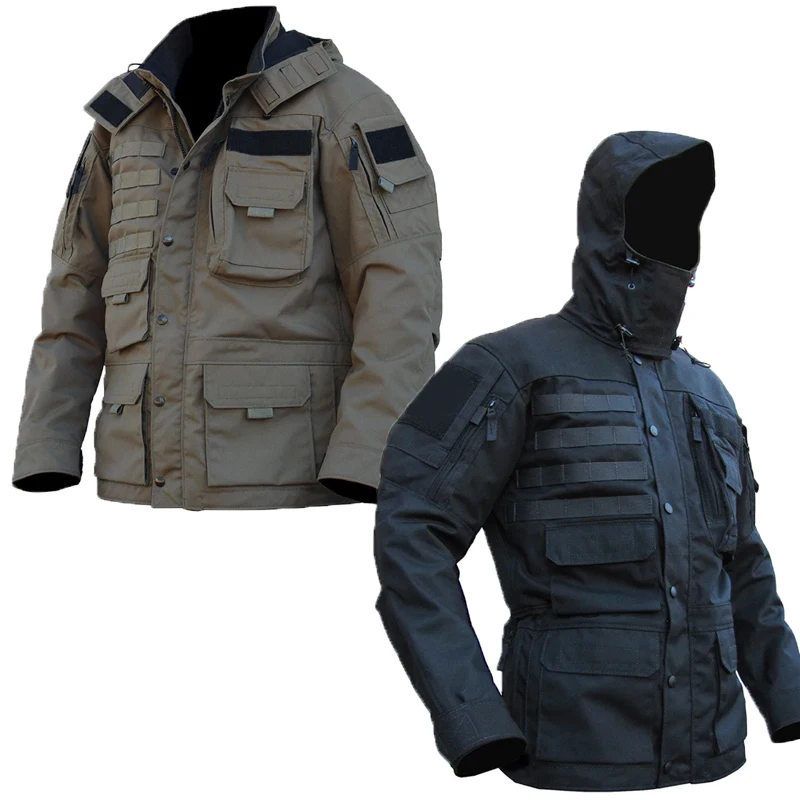 

Men Motorcycle Jacket Tactical Waterproof Coat New Multi-pocket Mountain Molle Bomber Jacket Outdoor Cargo Windbreaker Tops