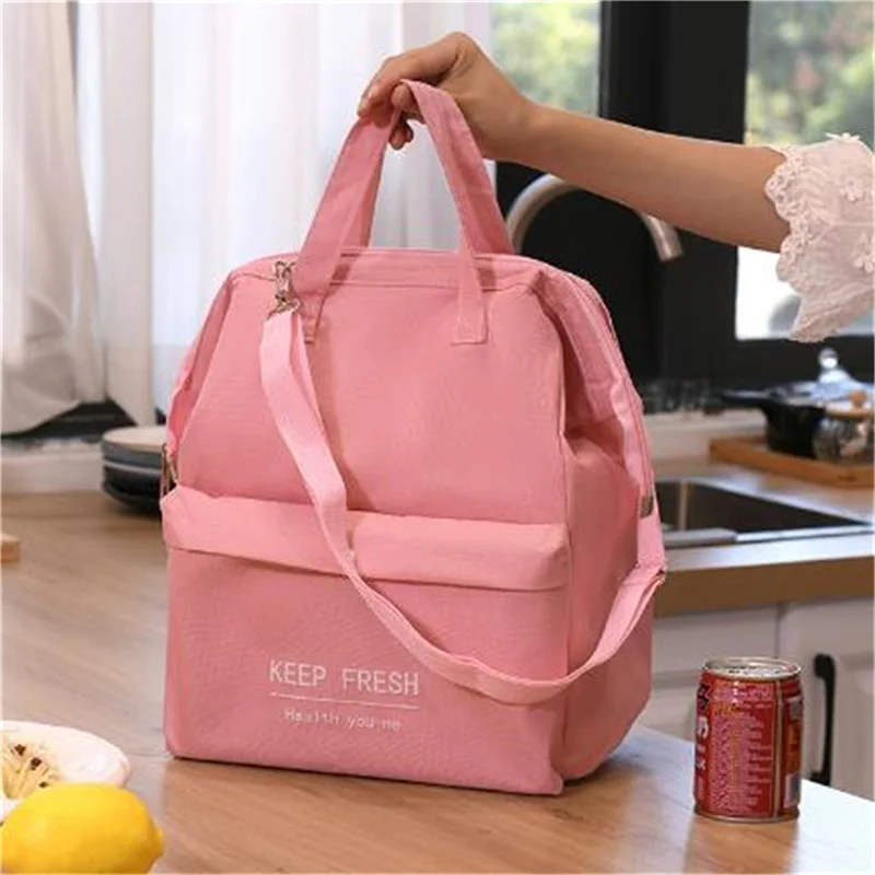 Waterproof Large Capacity Lunch Bag Women Insulated Shoulder Crossbody Bags For Lunch Box Picnic Portable Fresh Cooler Bags 2024