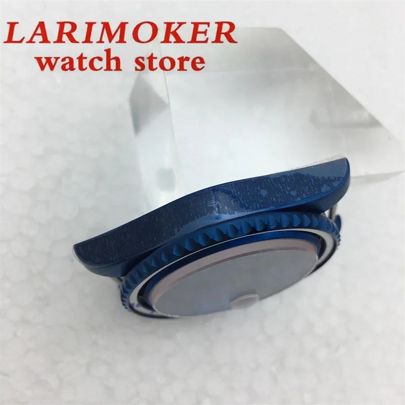 BLIGER 40mm 스테인리스 스틸 블루 도금 케이스 사파이어 글래스 케이스 날짜창 NH34 NH35 ETA2824 PT5000 미요타9015 무브먼트용