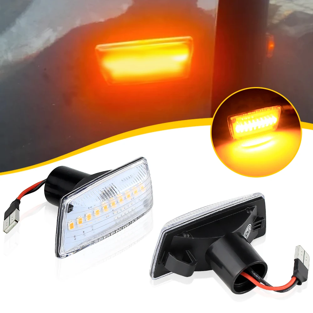 

2pcs Clear Lens Side Indicator LED Repeater Turn Signal Marker Light Lamp For Opel Insignia A MK1(models 2008-2017) OEM: 1713423