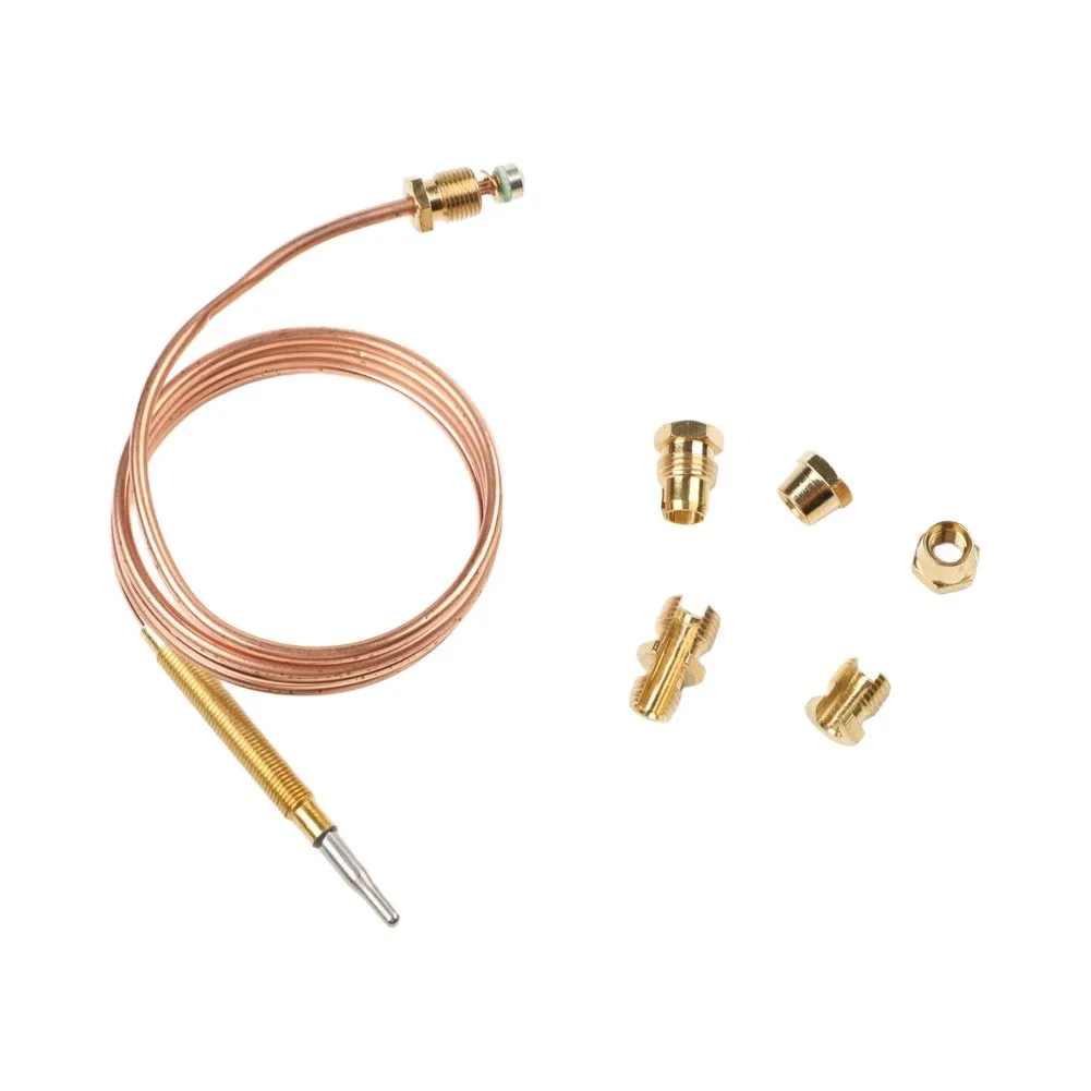 Common Thread Thermocouple 600mm 900mm 1200mm For Gas Oven Fireplace Furnace Cooktop High Sensitivity Temperature Sensor