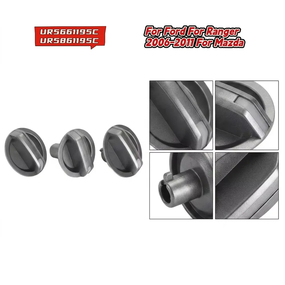 3Pcs Heater Control Knob Switch UB9B61195 UR5661195C UR5861195C For Ford For Ranger PJ PK 2006-11 For Mazda UN 2006-11 AC