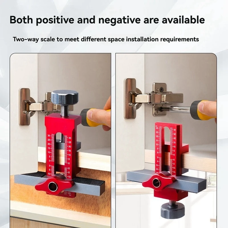 BAAG-จิ๊กยึดประตูตู้ Quick Positioning Hole Opening Tool ตู้อลูมิเนียมแบบปรับได้ Portable Cabinet Mount Locator