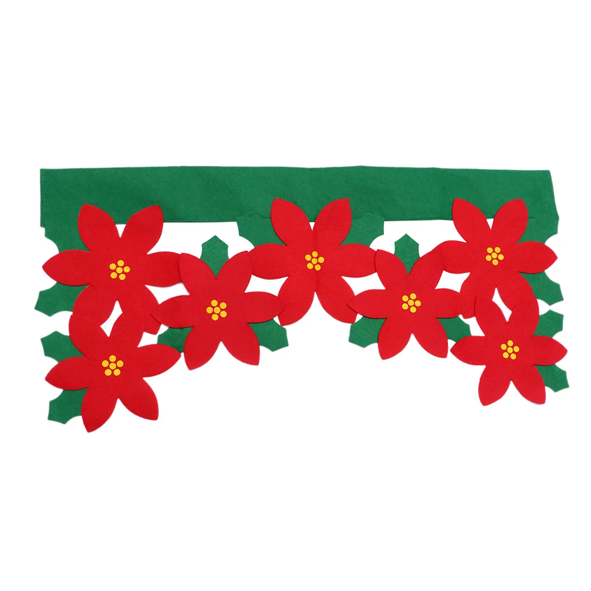 

Christmas Valance Curtains Window Flower Valances Room Decor Red Decorative Bunting