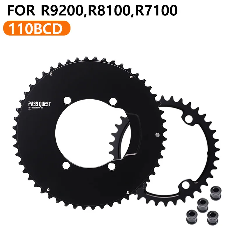 

PASS QUEST 110 BCD Chainring for Shimano 105 R7100 Ultegra R8100 Dura Ace 9200 110bcd 4 BOLT road bike double chain ring