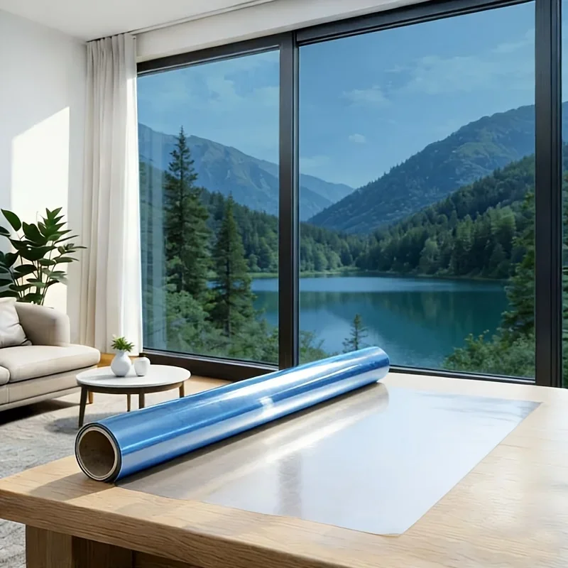 Privacy Thermal Window Film Adhesive-Free Static Adsorption Anti Insulating Sunscreen Glass Sticker Suitable for Home Office