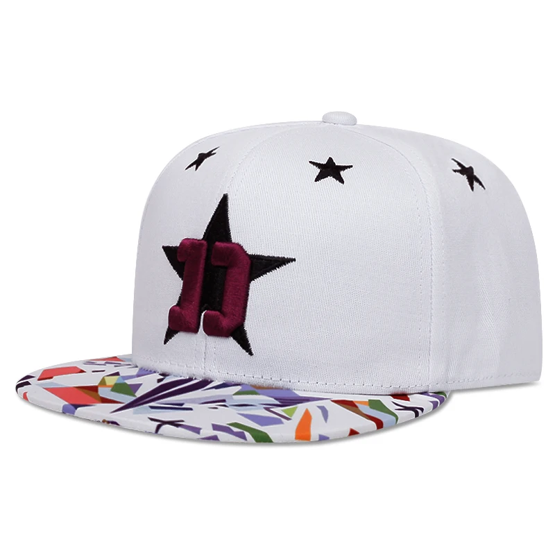 Hip Hop Baseball Cap Men Original Caps Fashion Star Embroidery New Design Snapback Hats For Men Flat Visor Cotton Golf Cap Male