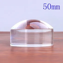 50mm Acrylic Magnifier,8X Paperweight Magnifying Glass Dome, Half Ball Sphere Lens For Photography,Decoration,Reading 아크릴 페이퍼 문진