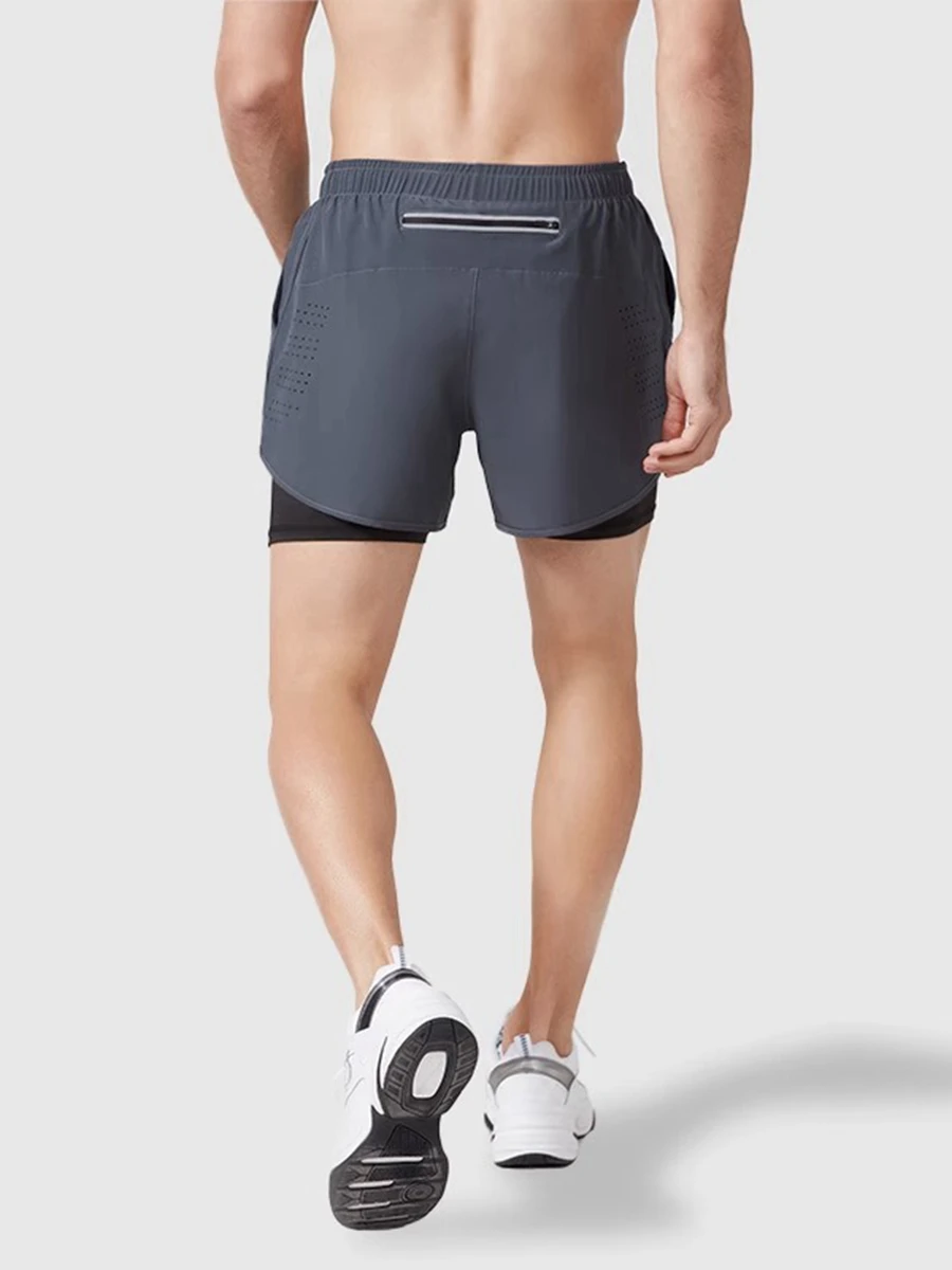 

Спортивные брюки для мужчин, летние, быстросохнущие, длиной три четверти, с внутренними шортами для баскетбола, для марафона, тренировок, бега и спорта.