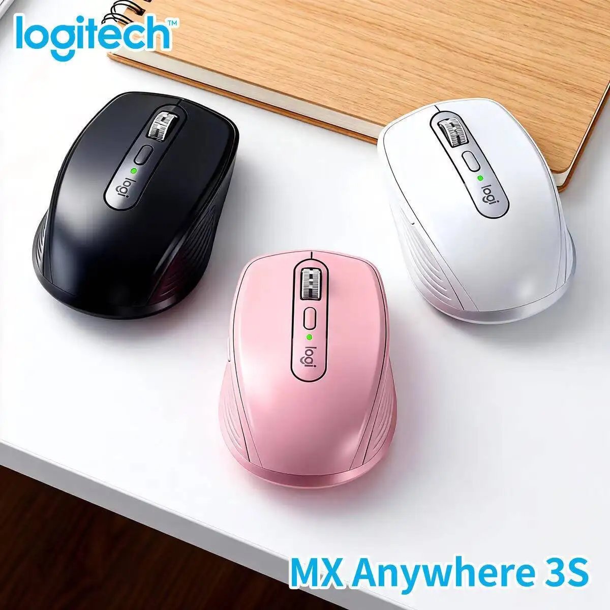 

Portable MX Anywhere 3S - 8K DPI Darkfield, Hyper-Scroll, Silent Click, Compact for Outdoor Workstation