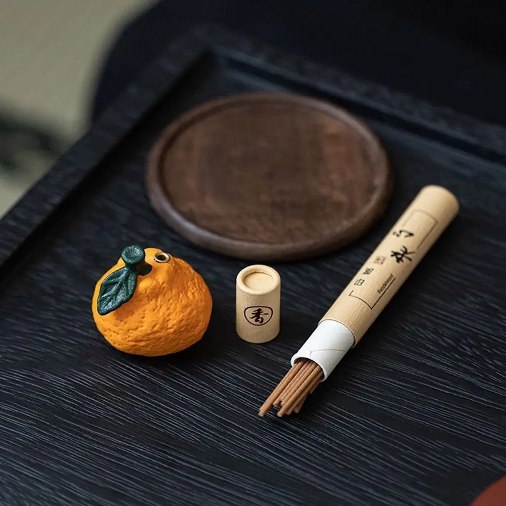 

Practical Ugly Orange Incense Holder Good Luck Ceramic Orange Thread Incense Tray Vivid Ceramic Incense Stick Holder Home