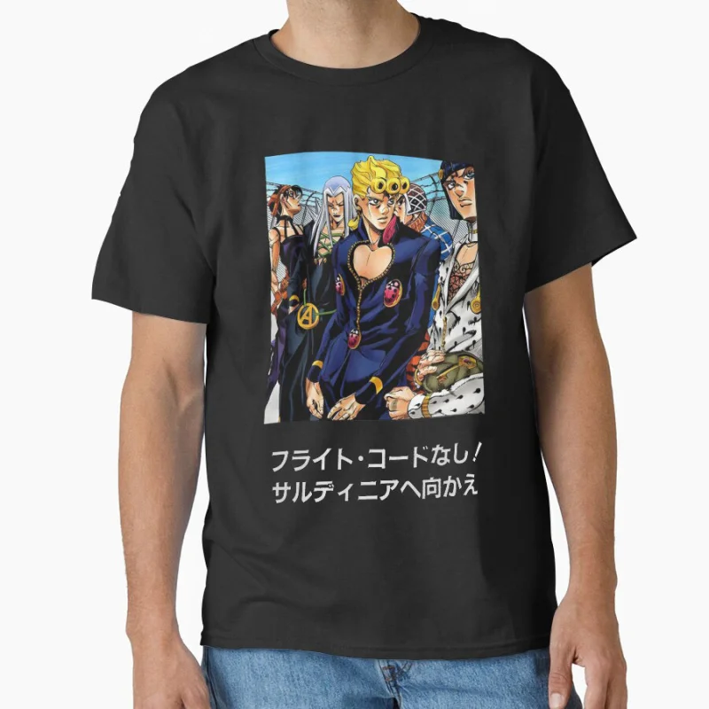 

The greatest gang ever JJBA 80s Manga Jojos bizarre adventure Anime t shirt for men Large size Tops S-6XL 100% cotton Clothes