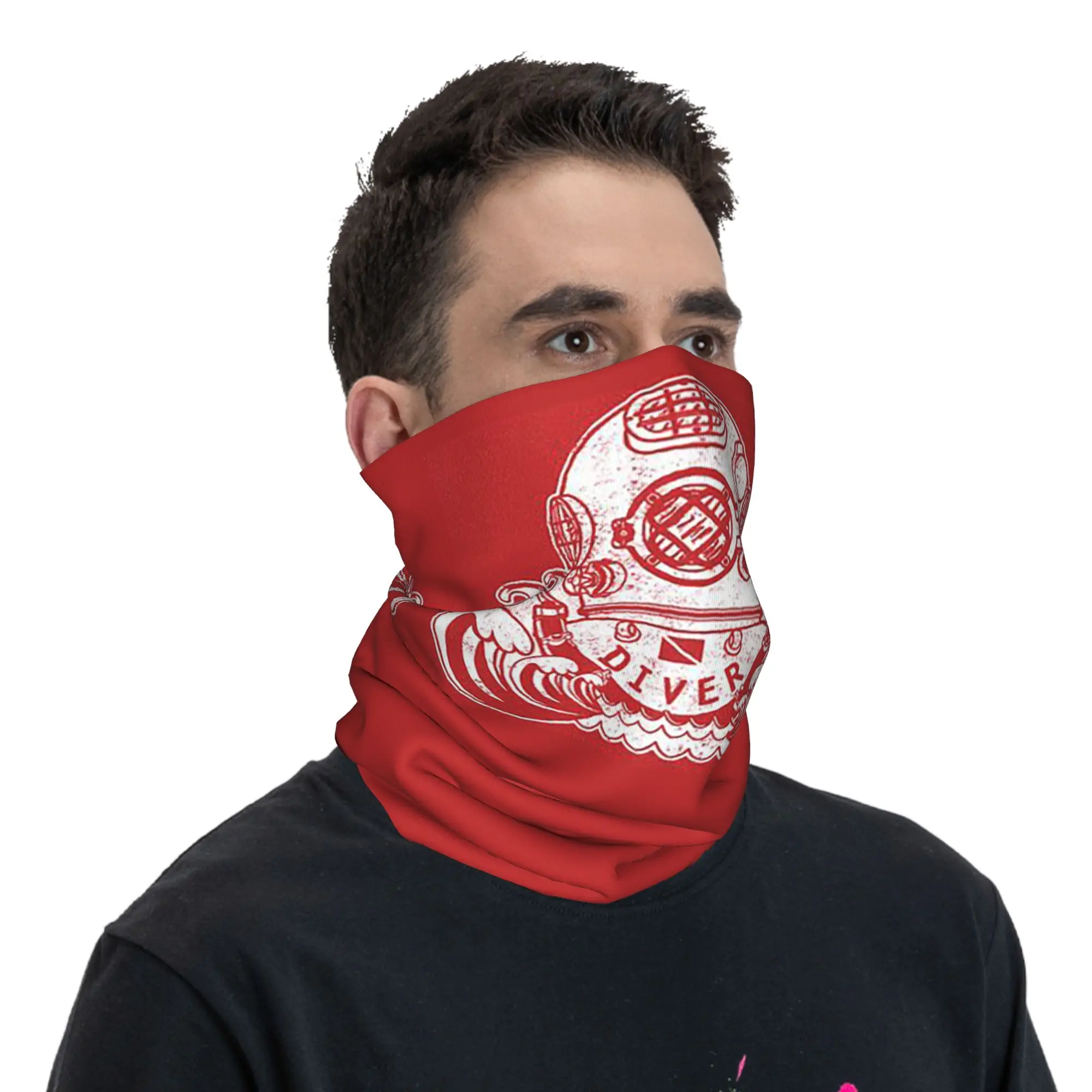 

Scuba Diving Dive Diver Bandana Neck Gaiter Printed Mask Scarf Multifunction Face Mask Outdoor Sports For Men Women Washable