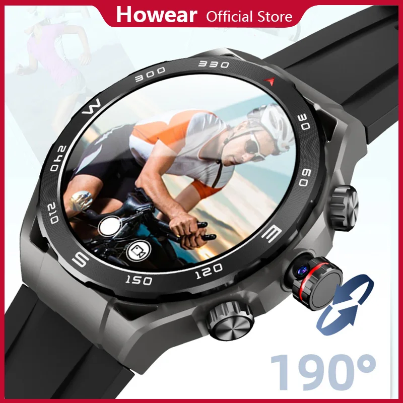 

Смарт-часы для мужчин Howear HW18 Call Smartwatch 4G 5G Слот для SIM-карты 2025 Android 1,43 дюйма AMOLED Видеозвонок GPS Позиционирование WIFI