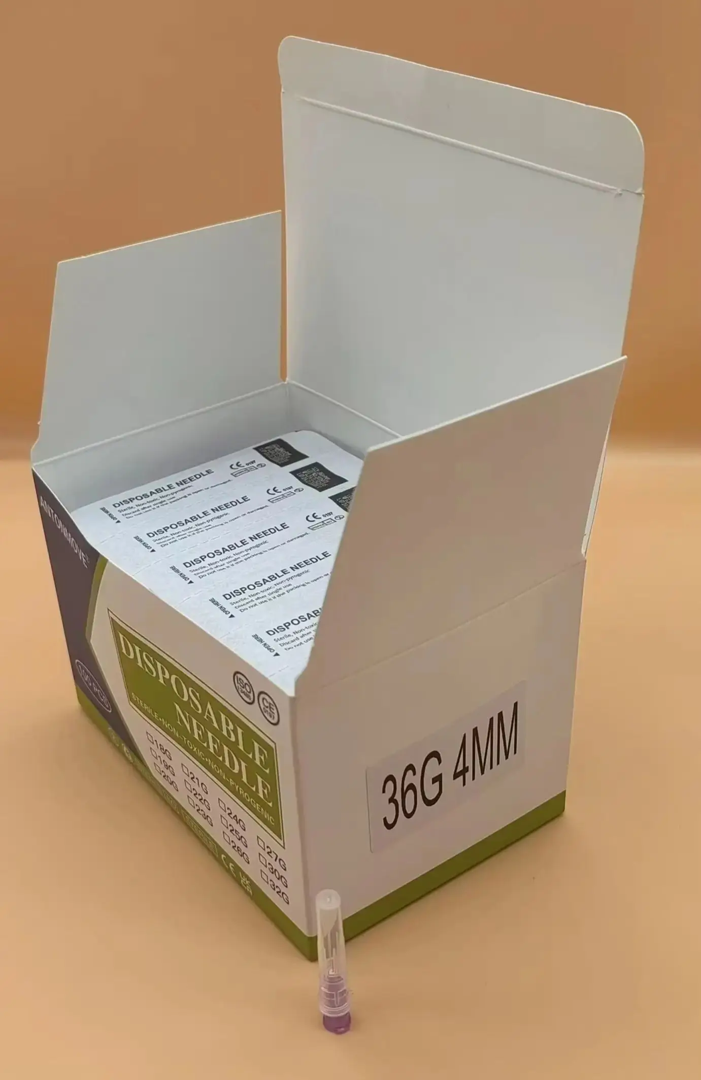 

36g Needle 4mm Disposable Needle Individually Packaged Sterile Steel Tip Needle Painless Beauty Tool 10/30/50/100/Pcs